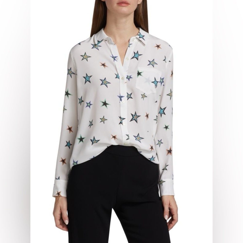 Rails Multicolor Star Print Button Down Shirt - image 1
